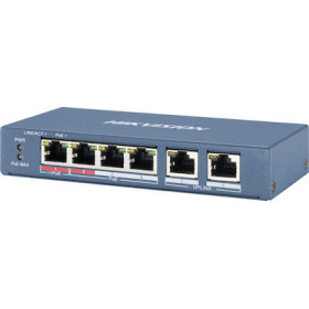 Hikvision DS-3E0106HP-E 6 Ports Unmanaged PoE Switch, 4xPoE Ports, 60Watt, 1xHi-PoE Port