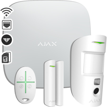 Ajax Starter Kit Cam Plus ασύρματου συναγερμού Λευκό