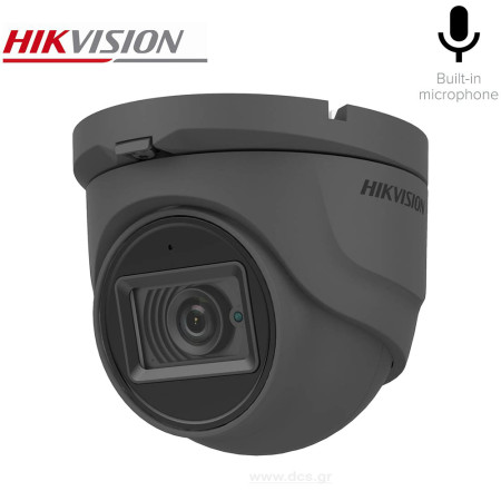 HIKVISION DS-2CE76H0T-ITMFS2.8/G 2.8mm dome camera 5MP Built-in Mic Grey