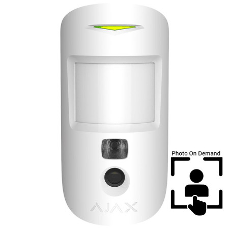 Ajax MotionCam Ανιχνευτής κίνησης με κάμερα Λευκό (PhOD)