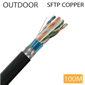 ΚΑΛΩΔΙΟ SFTP CAT6 PET 100M Copper για εξωτερικό χώρο μαύρο DCS-SFTP-PET-COPPER-CAT6-100