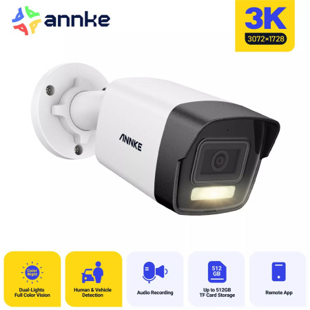 ANNKE I51EL 3K 2.8mm IP POE bullet camera με μικρόφωνο Smart Dual Light ( IR & NightChroma)