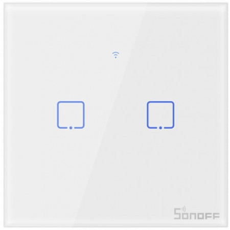 SONOFF T0 2CH EU WIFI ΤΗΛΕΧΕΙΡΙΖΟΜΕΝΟΣ ΔΙΑΚΟΠΤΗΣ ΤΟΙΧΟΥ
