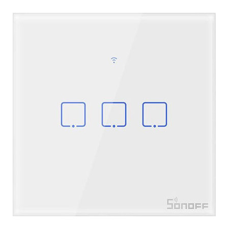 SONOFF TOUCH EU WIFI ΤΗΛΕΧΕΙΡΙΖΟΜΕΝΟΣ ΔΙΑΚΟΠΤΗΣ ΤΟΙΧΟΥ T0 EU 3 GANG